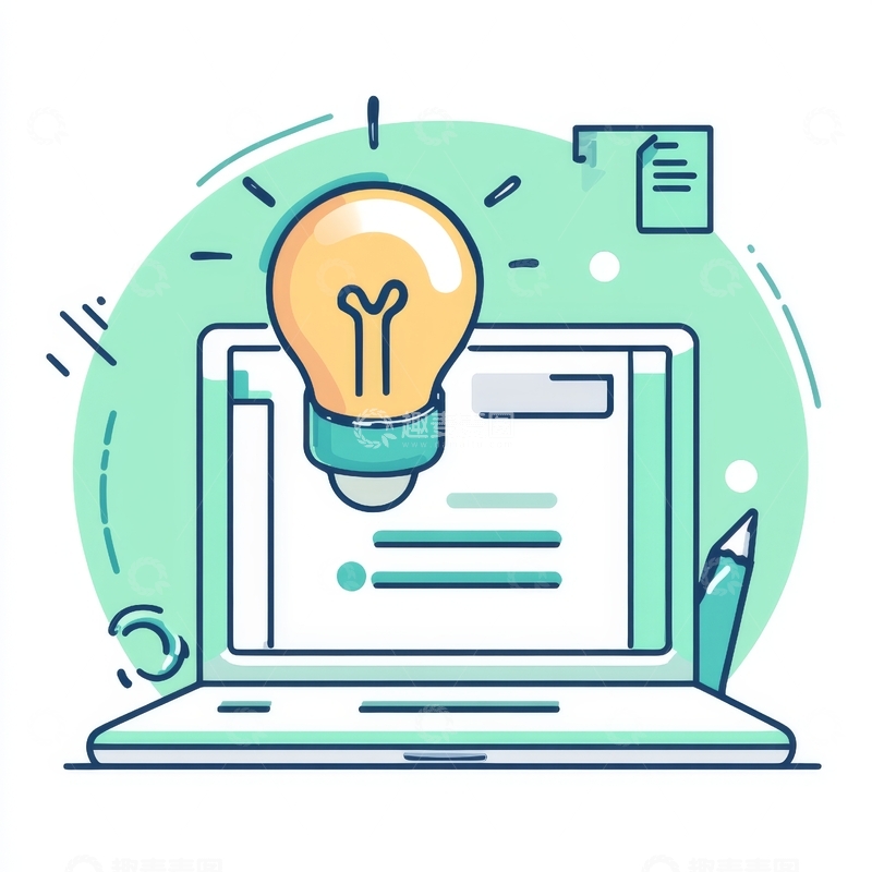 高清大图下载【趣麦麦图】创意灵感与笔记本电脑
