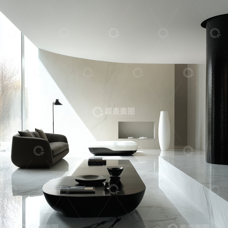 高清大图下载【趣麦麦图】现代简约客厅设计