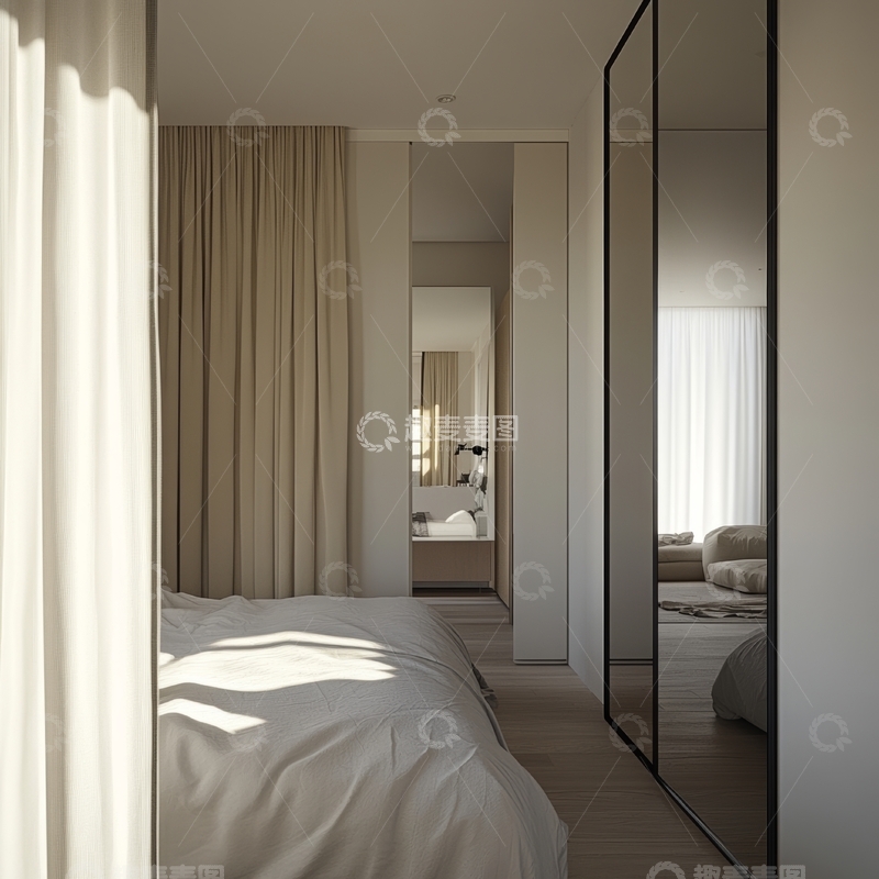 高清大图下载【趣麦麦图】现代简约卧室设计