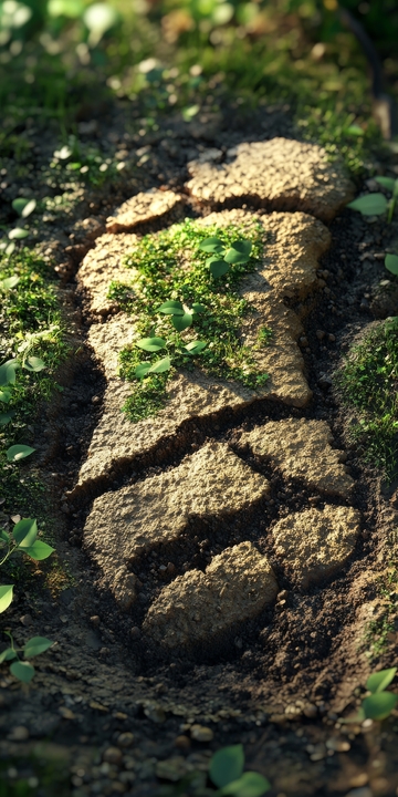 青苔覆盖的古老石板路