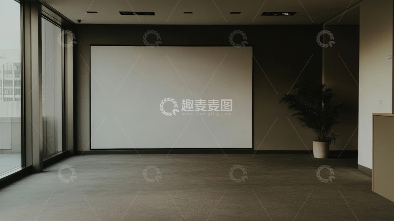 高清大图下载【趣麦麦图】简约现代室内空间，空白墙面设计