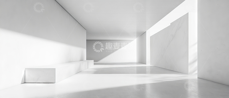 高清大图下载【趣麦麦图】简约白色室内空间