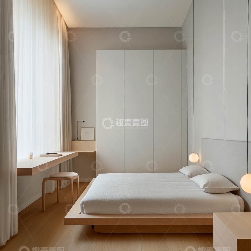 高清大图下载【趣麦麦图】简约现代卧室设计