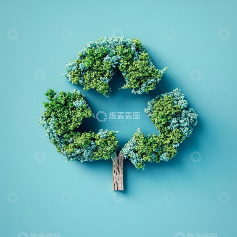 高清大图下载【趣麦麦图】循环箭头树形设计