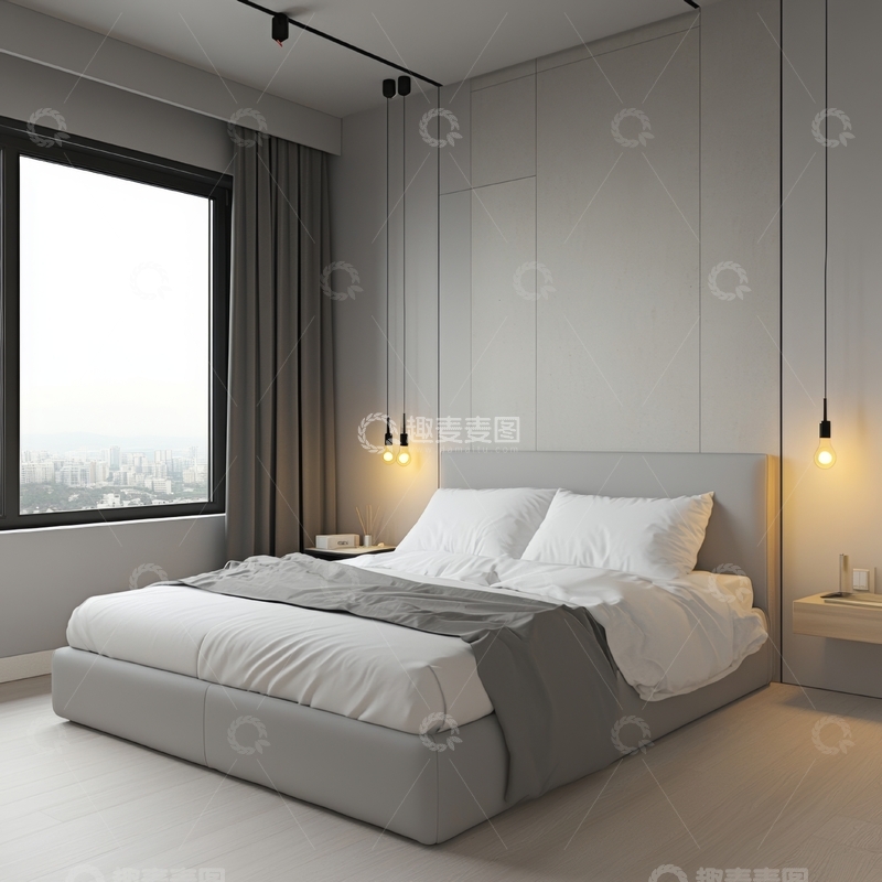 高清大图下载【趣麦麦图】现代简约风格卧室设计