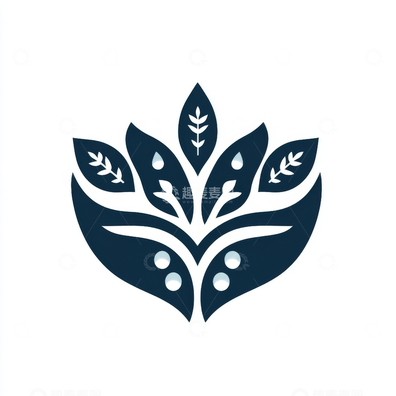 高清大图下载【趣麦麦图】抽象植物图案设计