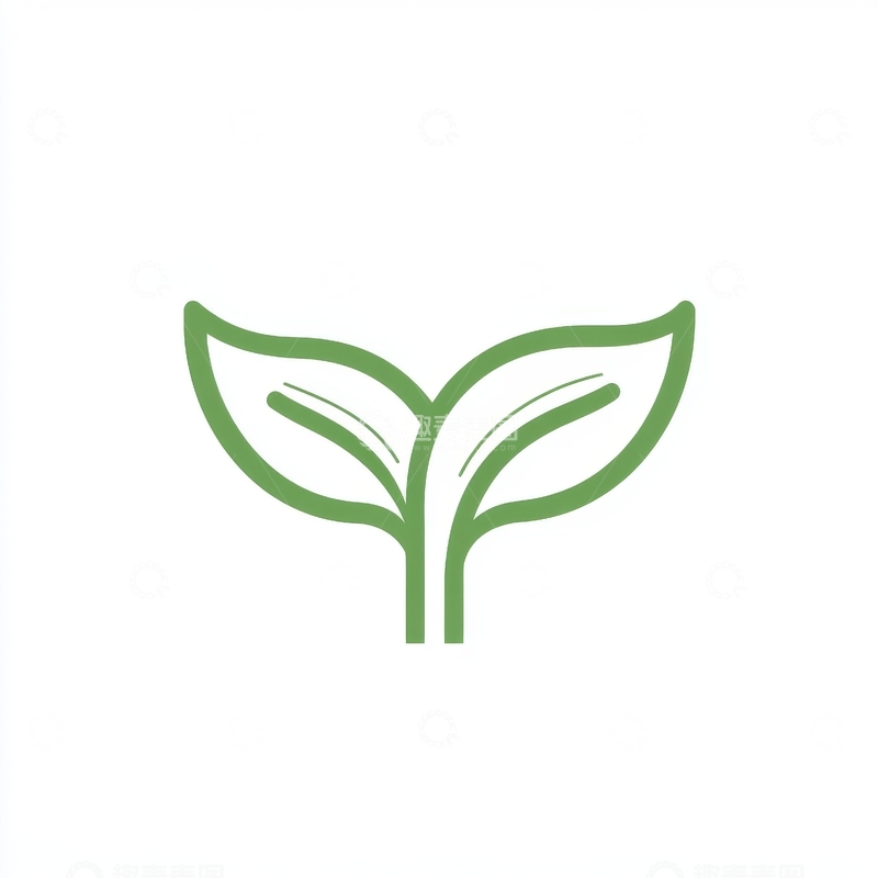 高清大图下载【趣麦麦图】绿色植物幼苗简笔画