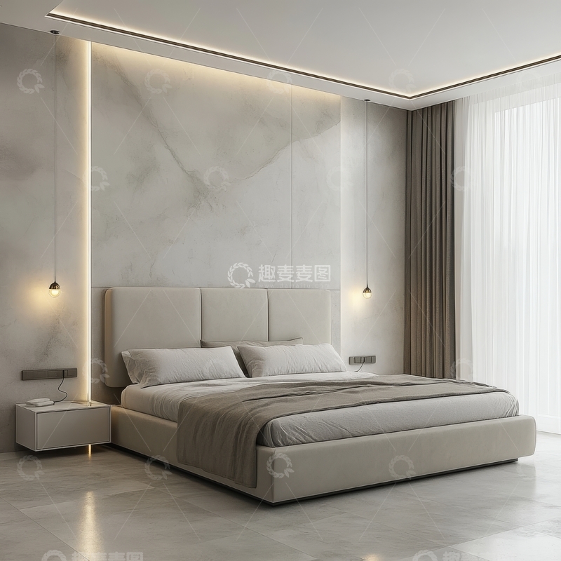 高清大图下载【趣麦麦图】现代简约卧室设计