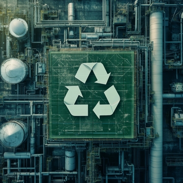 工业设施上的循环利用标志