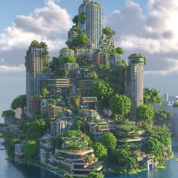 绿色生态城市岛屿