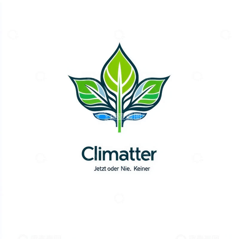 高清大图下载【趣麦麦图】绿色叶子标志设计