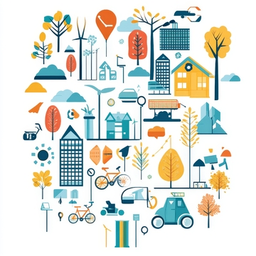城市生态与交通的和谐图景