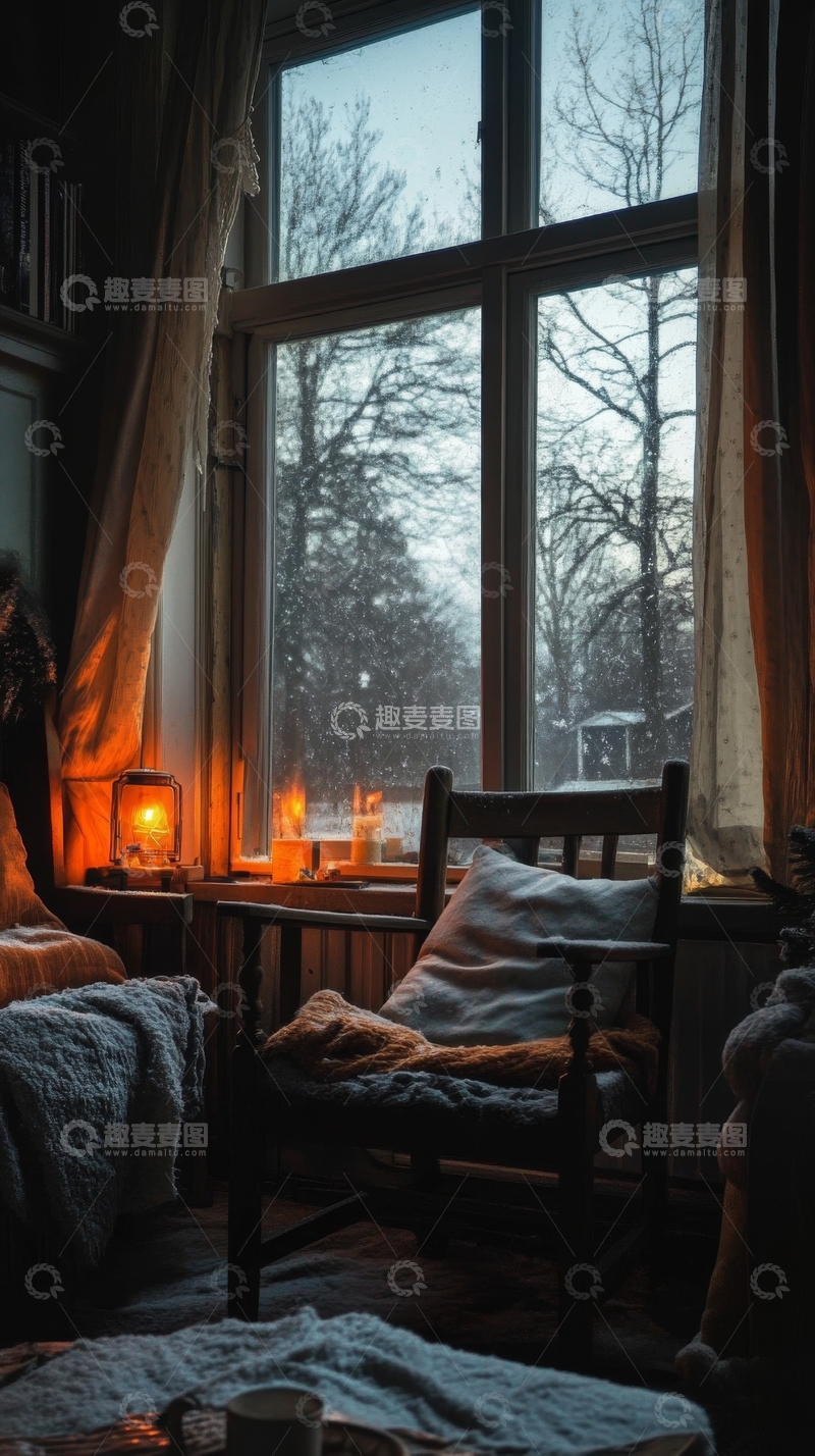 高清大图下载【趣麦麦图】窗边的温馨角落