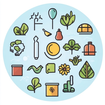园艺与植物相关图标集合