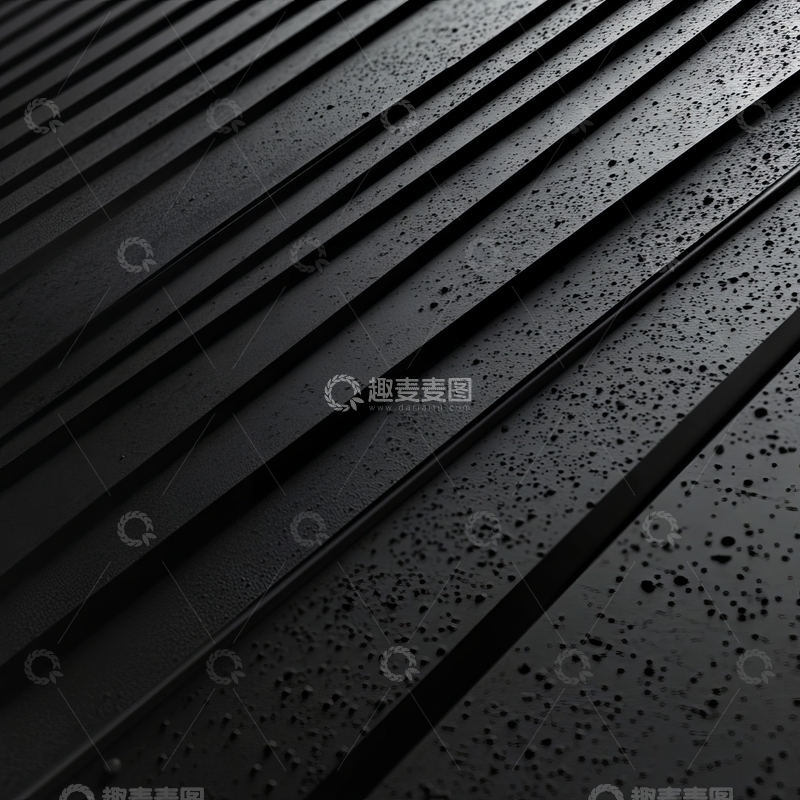 高清大图下载【趣麦麦图】黑色条纹表面的水珠特写