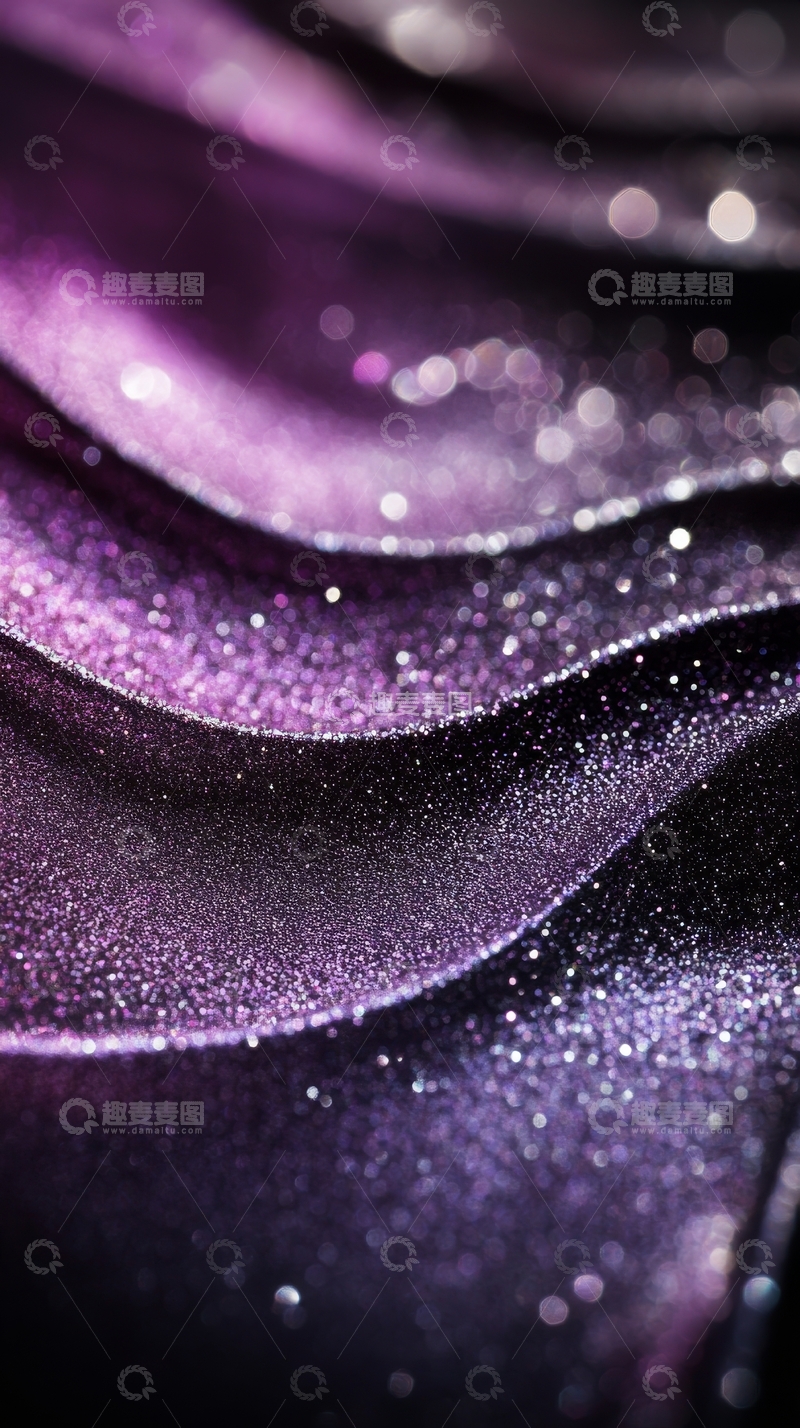 高清大图下载【趣麦麦图】紫色波纹闪亮材质特写