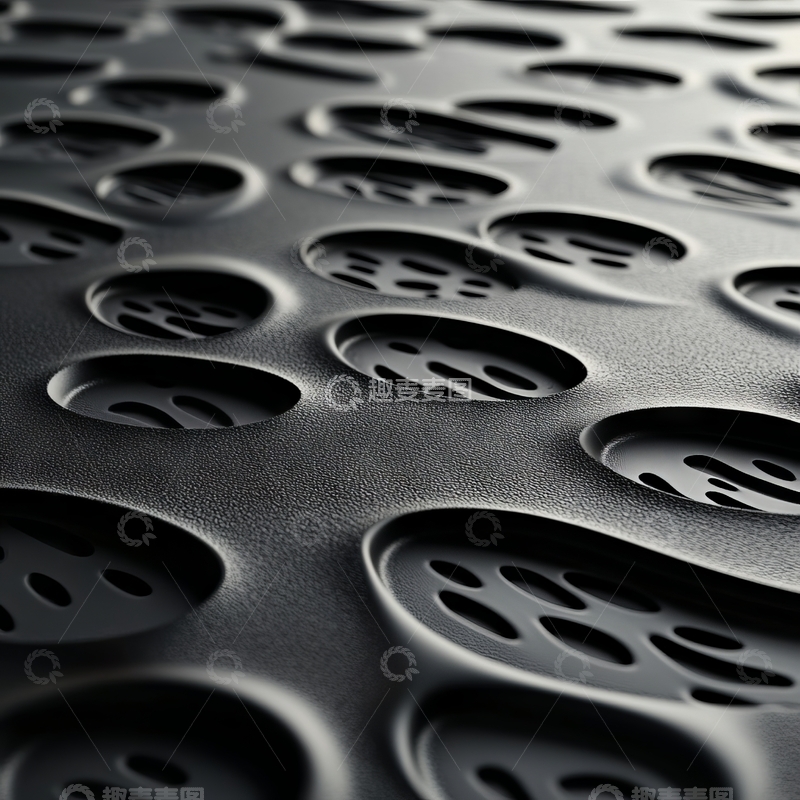 高清大图下载【趣麦麦图】黑色穿孔表面特写