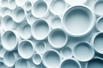 白色管道的密集排列