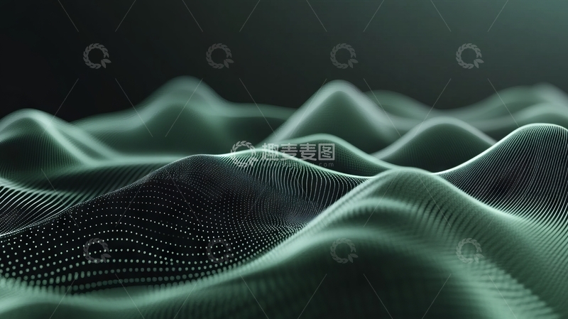 高清大图下载【趣麦麦图】绿色波浪形数字表面