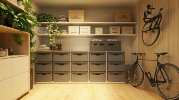 整洁的多功能储物室