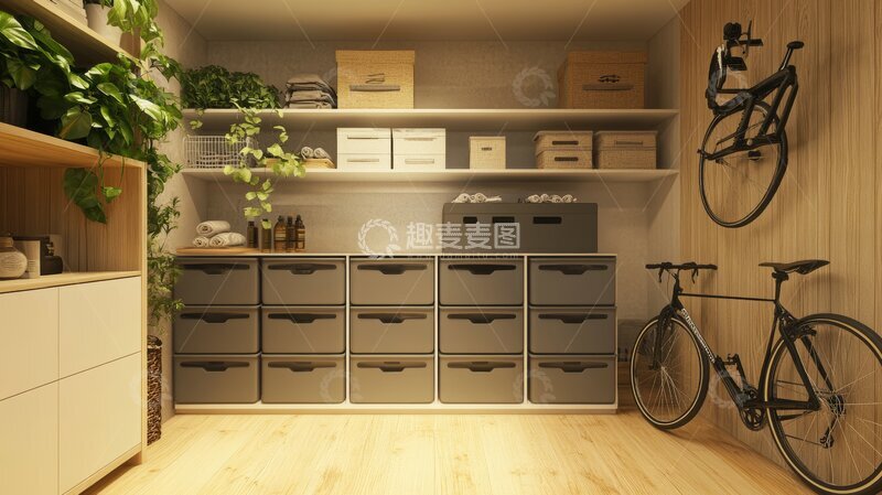 高清大图下载【趣麦麦图】整洁的多功能储物室