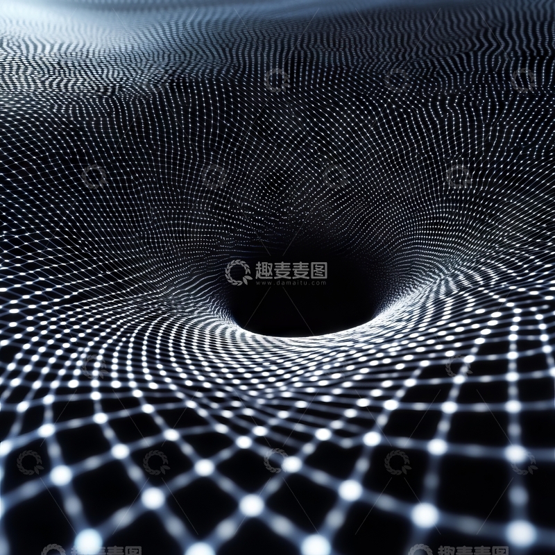 高清大图下载【趣麦麦图】网格漩涡：数字空间的视觉艺术