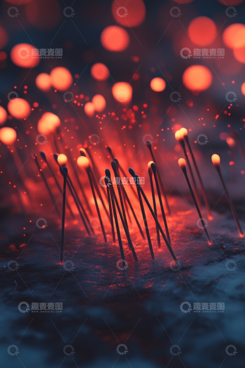 高清大图下载【趣麦麦图】微光针尖：梦幻般的科技场景