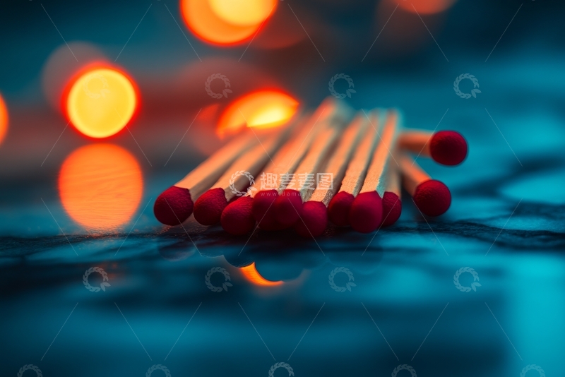 高清大图下载【趣麦麦图】红色火柴与温暖光斑