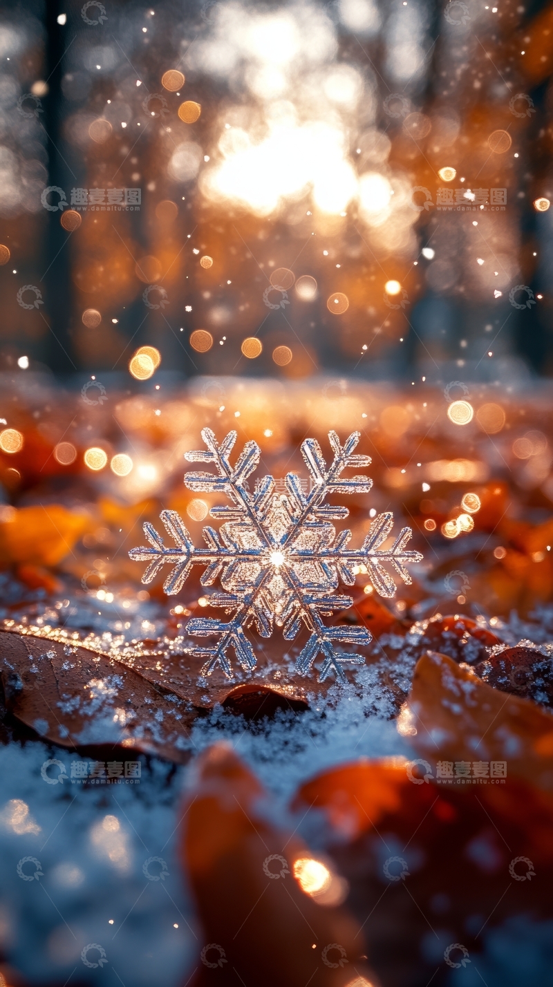 高清大图下载【趣麦麦图】冬日森林中的晶莹雪花