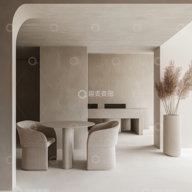 高清大图下载【趣麦麦图】简约现代室内设计餐桌场景
