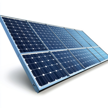 蓝色太阳能电池板特写