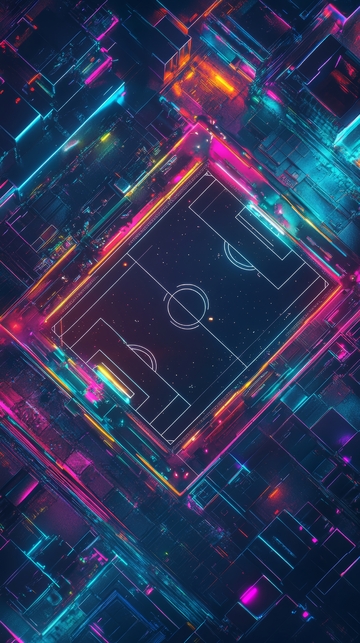 霓虹足球场：未来科技感设计