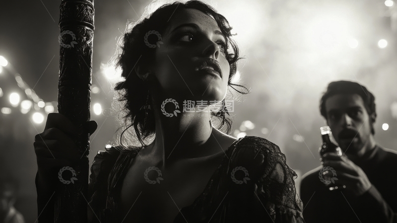高清大图下载【趣麦麦图】黑白光影中的人物场景