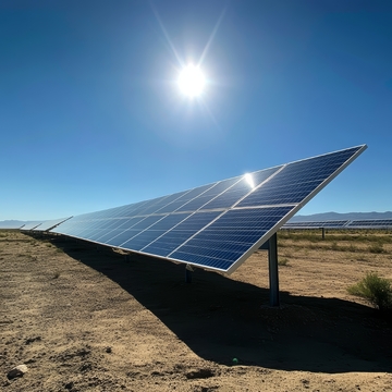 阳光下的太阳能板