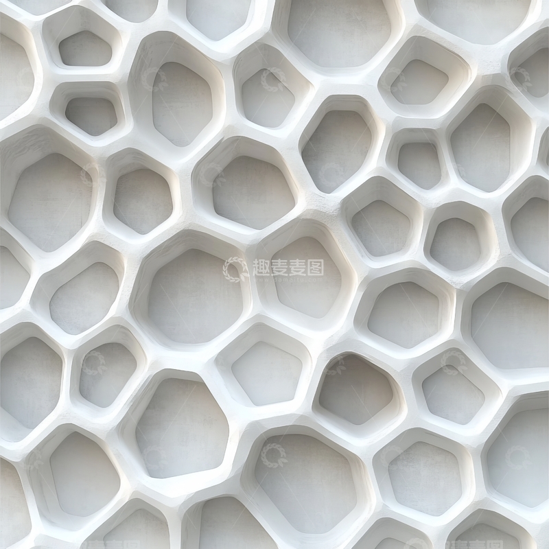 高清大图下载【趣麦麦图】白色蜂窝状结构表面