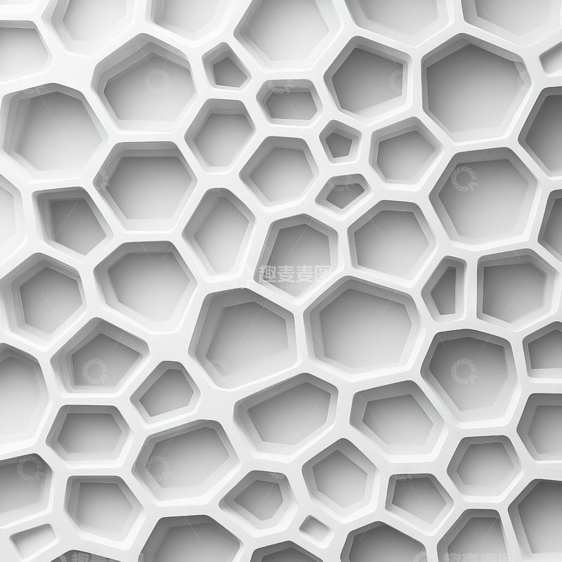 高清大图下载【趣麦麦图】白色蜂窝状结构背景