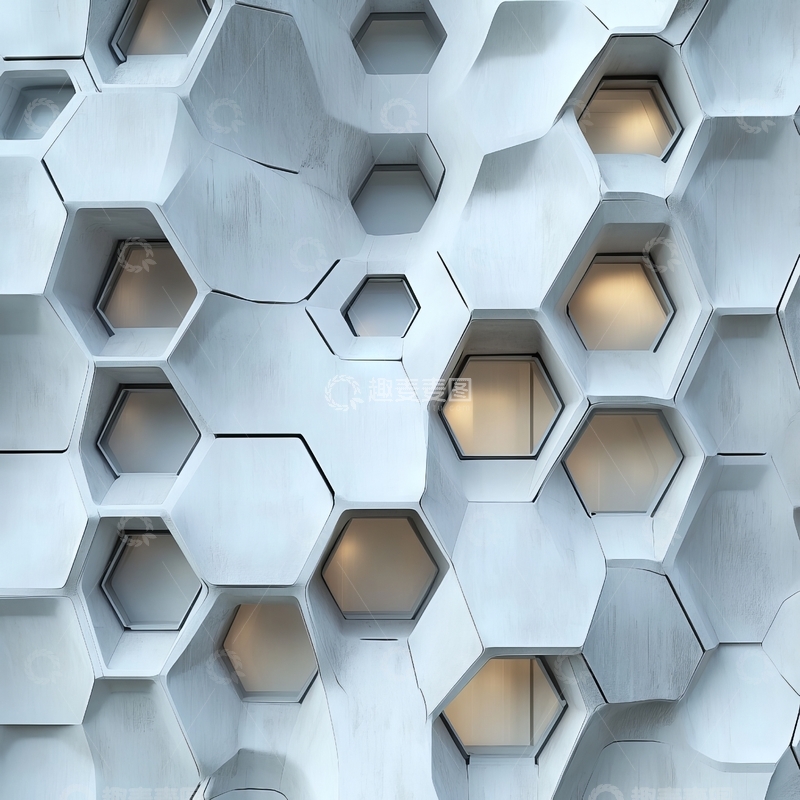 高清大图下载【趣麦麦图】蜂窝状金属结构背景