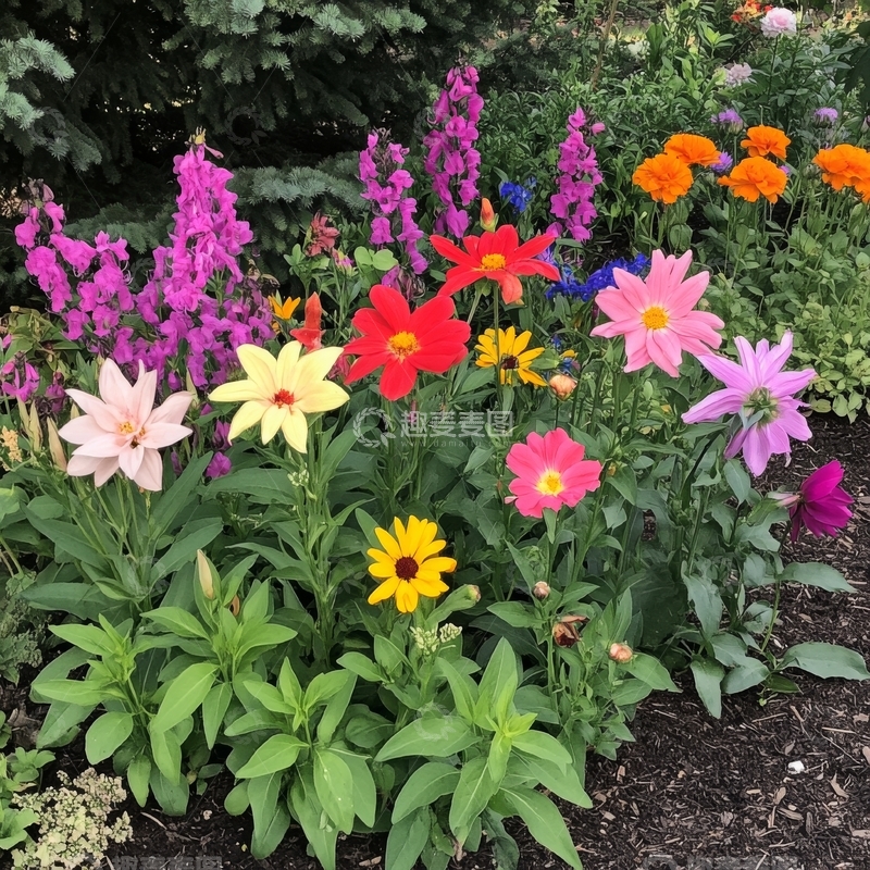 高清大图下载【趣麦麦图】多彩花卉园景
