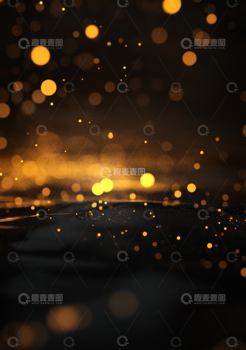 高清大图下载【趣麦麦图】金色光斑的梦幻背景