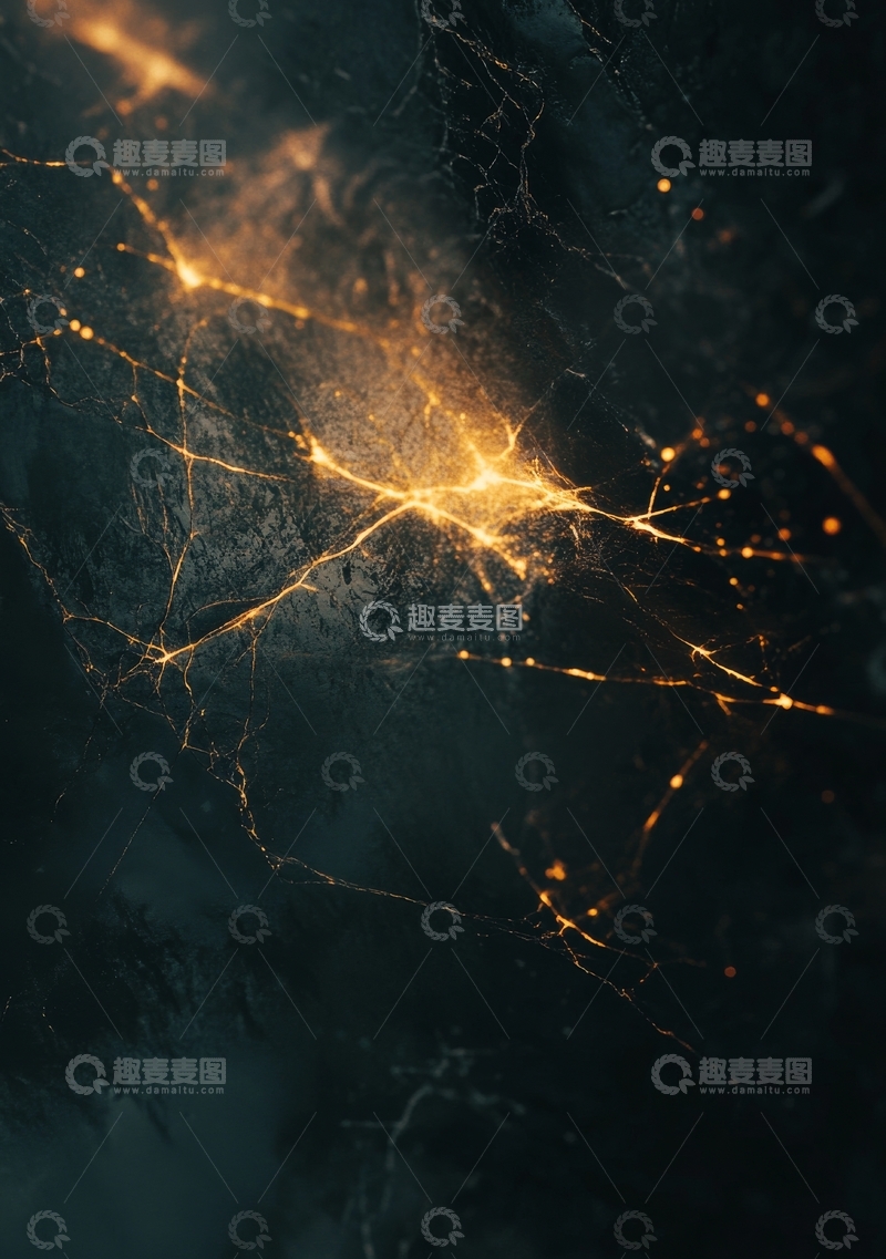 高清大图下载【趣麦麦图】金色光线交织的神秘网络