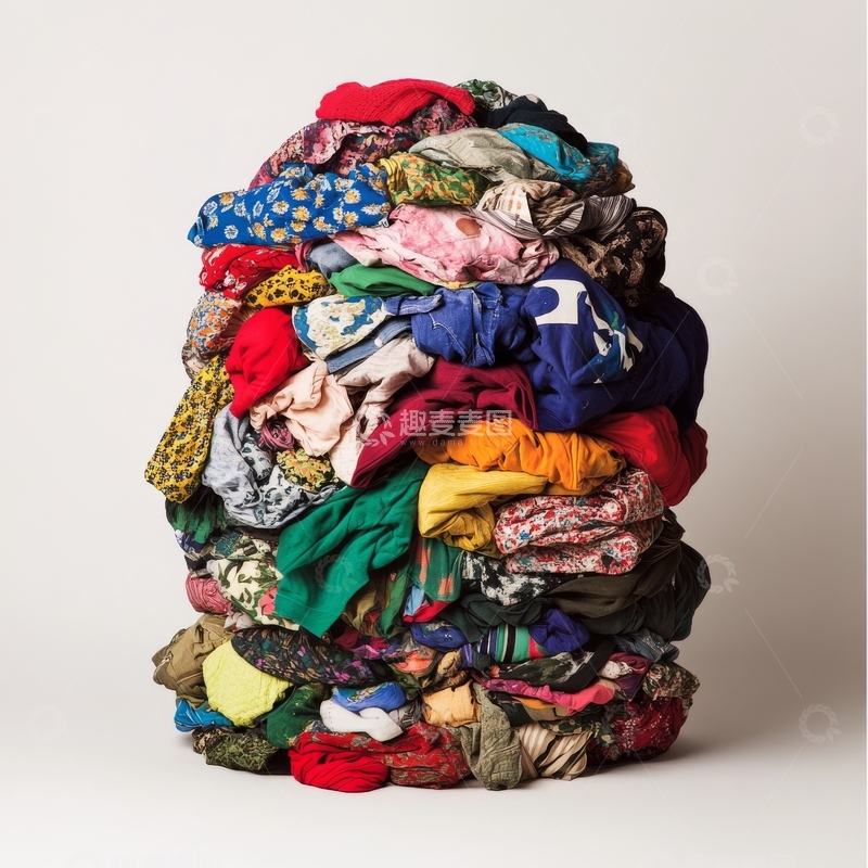 高清大图下载【趣麦麦图】五彩缤纷的衣物堆叠