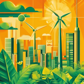 绿色城市与风力发电