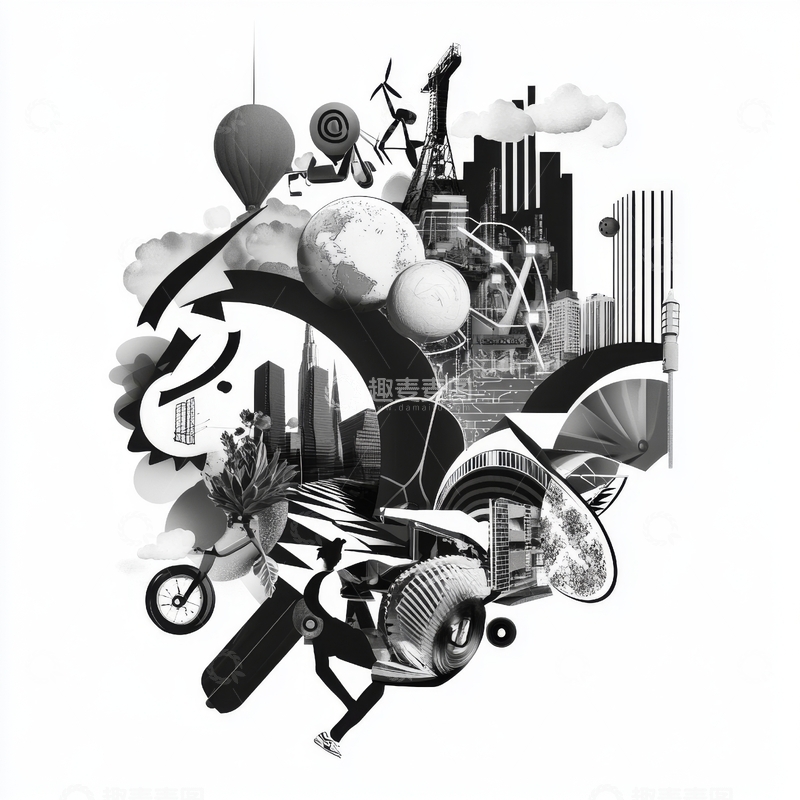 高清大图下载【趣麦麦图】城市与自然的交织艺术