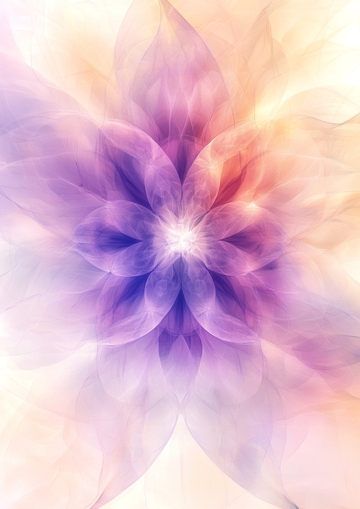 梦幻色彩的抽象花朵图案