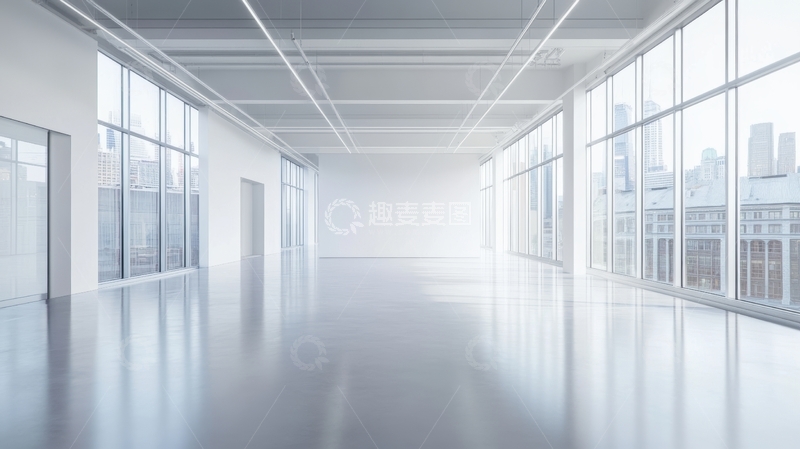 高清大图下载【趣麦麦图】现代简约空旷办公室