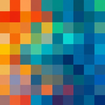 多彩像素方块渐变图案