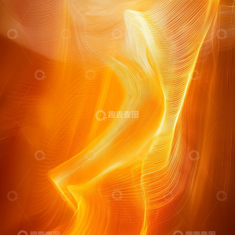 高清大图下载【趣麦麦图】橙色波纹抽象背景