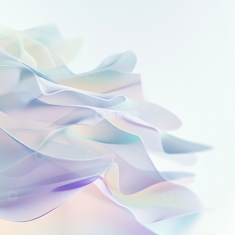 高清大图下载【趣麦麦图】柔和渐变的抽象波浪形态