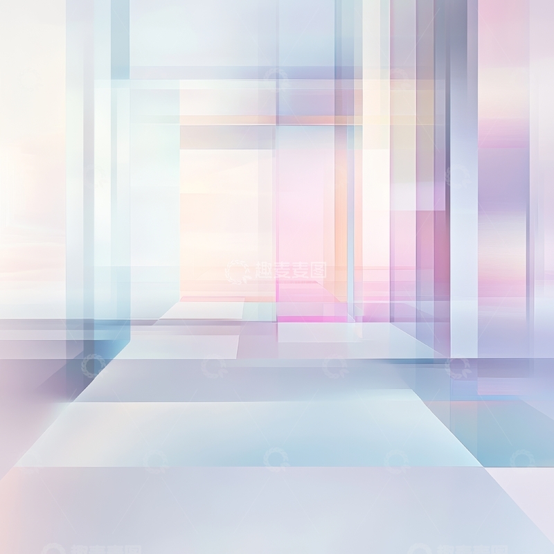 高清大图下载【趣麦麦图】模糊光影的抽象空间