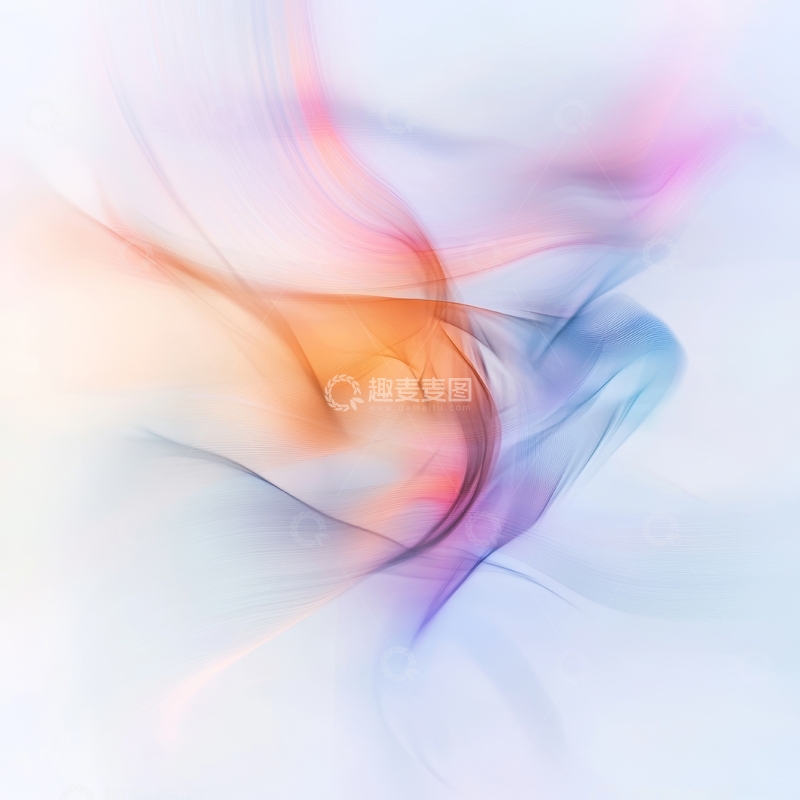 高清大图下载【趣麦麦图】色彩交织的抽象烟雾